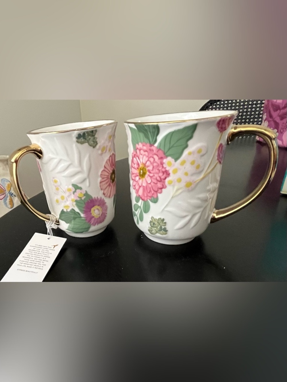 Papyrus Floral Mugs Set of 2